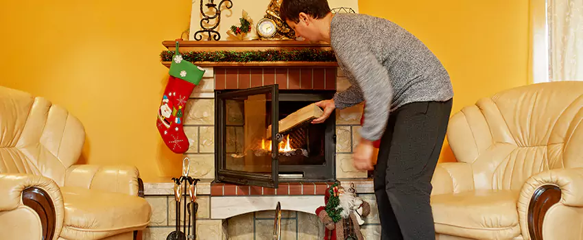 Rusted Metal Fireplace Restoration in Hauppauge, New York