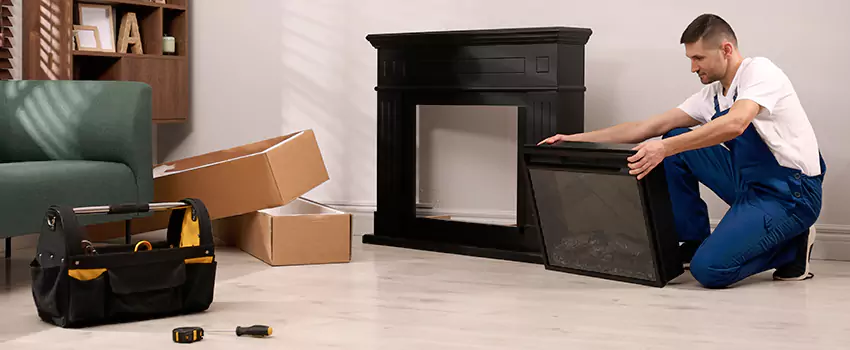 Old Rusted Metal Fireplace Repair And Replacement in Hauppauge, NY